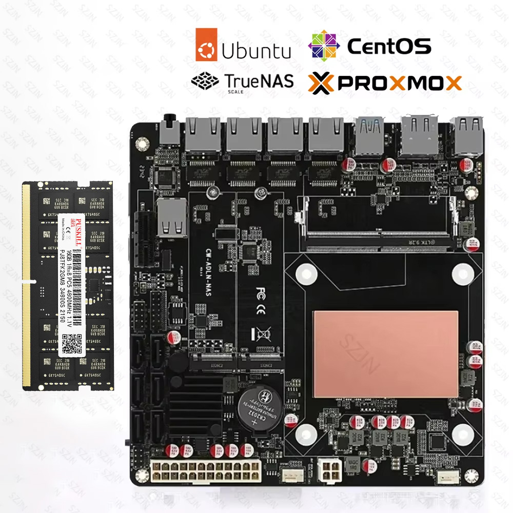 Nas Motherboard 8 Sata Mini Itx - Zestaw płyty głównej ITX N150 Nas