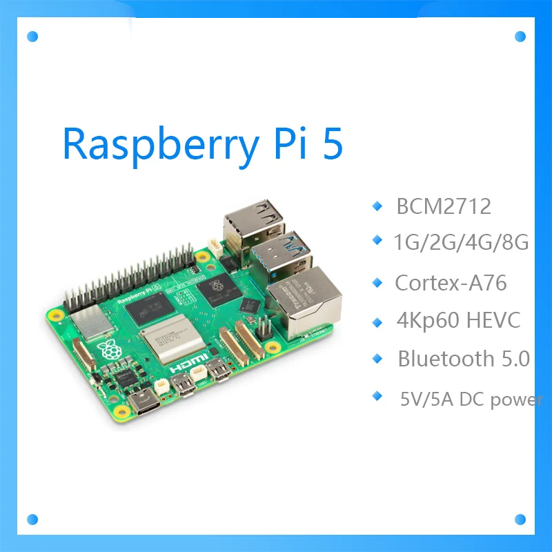Raspberry Pi 5 8Gb Board - Oficjalny Raspberry Pi 5 Cortex-A76 Linux